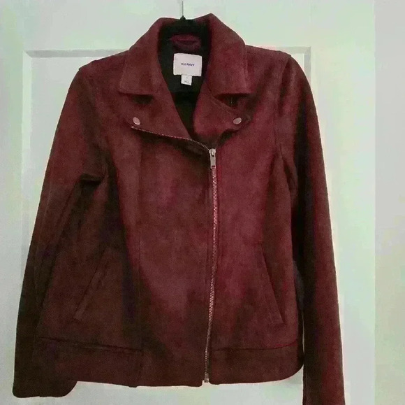 OLD NAVY medium faux suede  moto jacket, purple - Picture 13 of 14